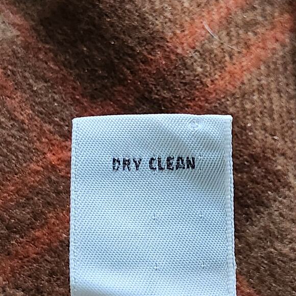 Ann Taylor Loft Plaid Wool Blend Long Skirt Brown Orange Size 14 - Picture 5 of 8